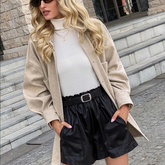 Drop Shoulder Pocket Front Overcoat - Worn once - Picture 4 of 6